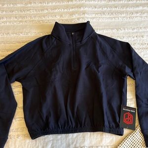 NWT crop 1/2 zip sweater